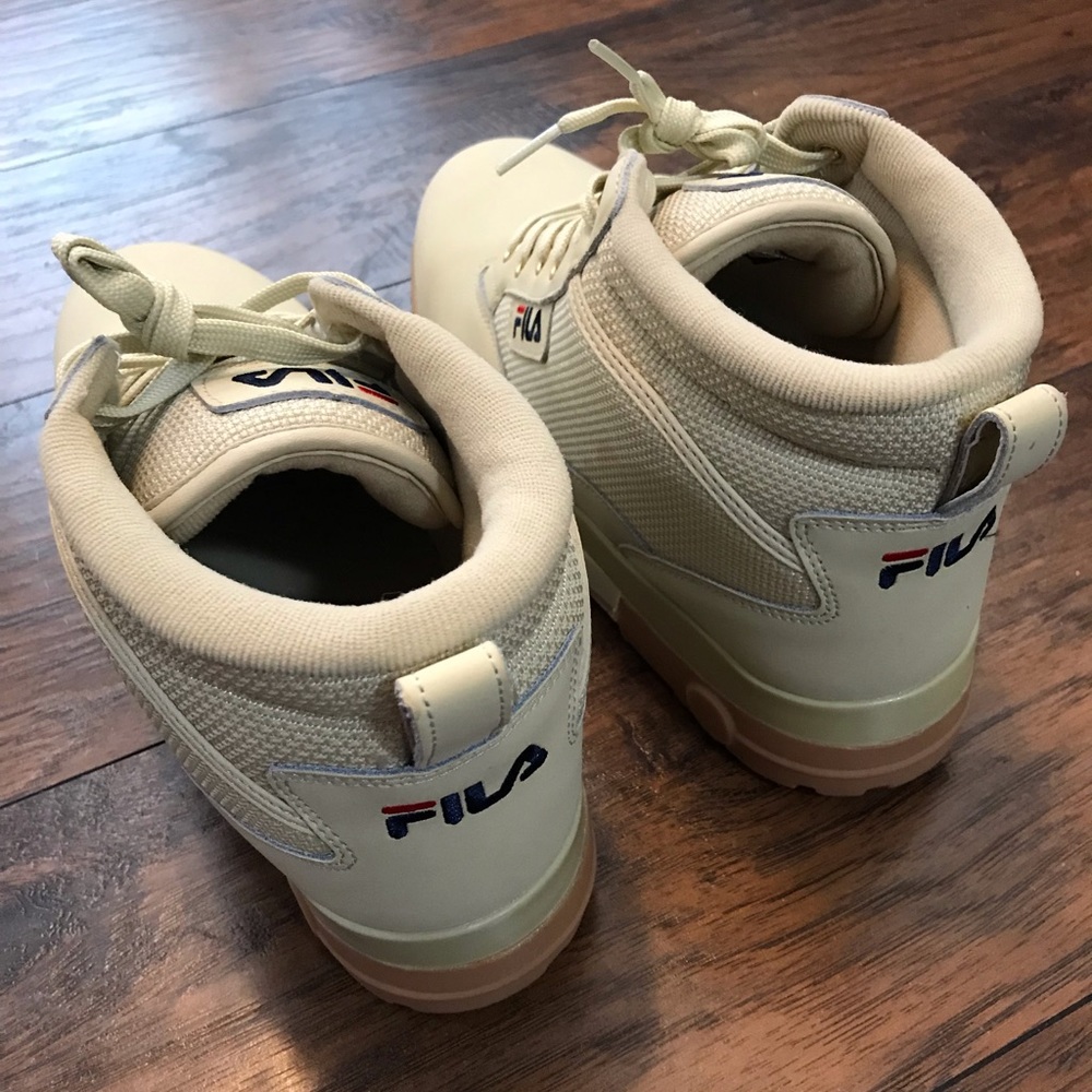 Fila Mens Tan Red White Blue Mid Boot Chucka sz 11 - Picture 5 of 6